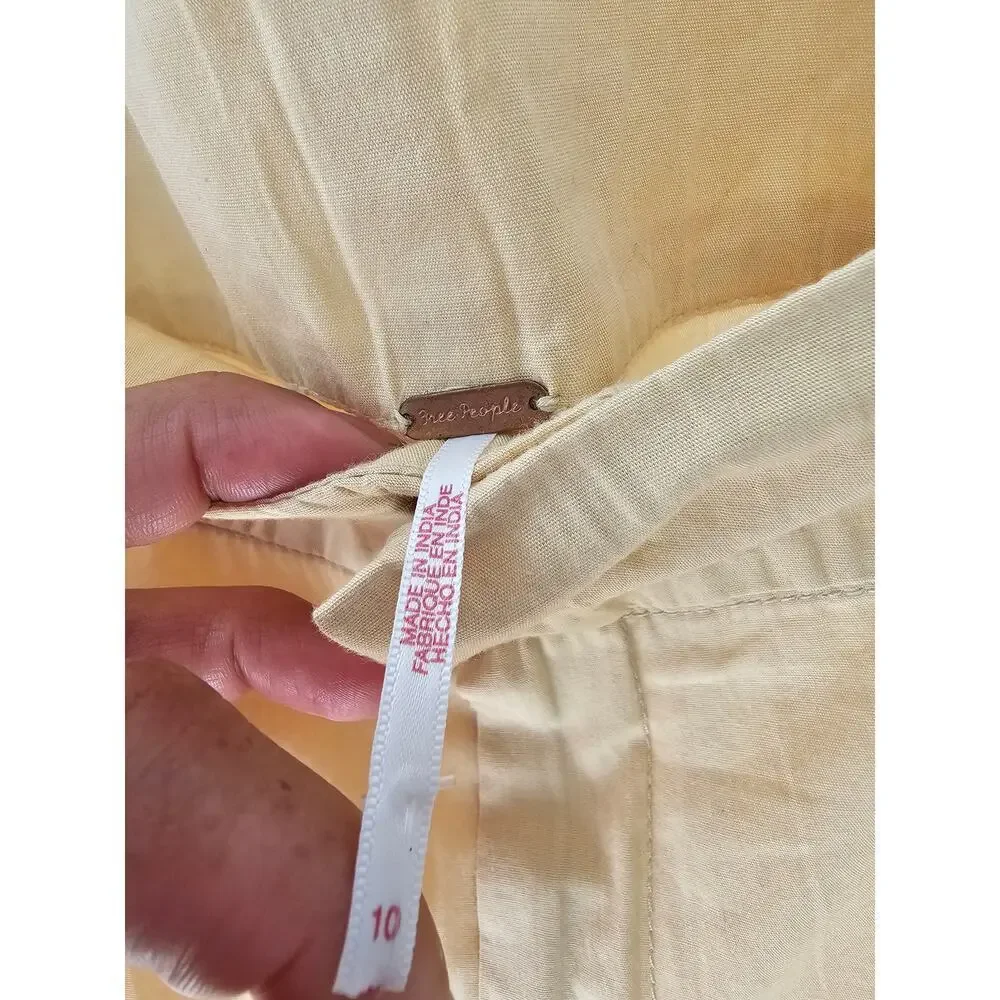 Free People Menorca Cropped Solid Poplin Pants